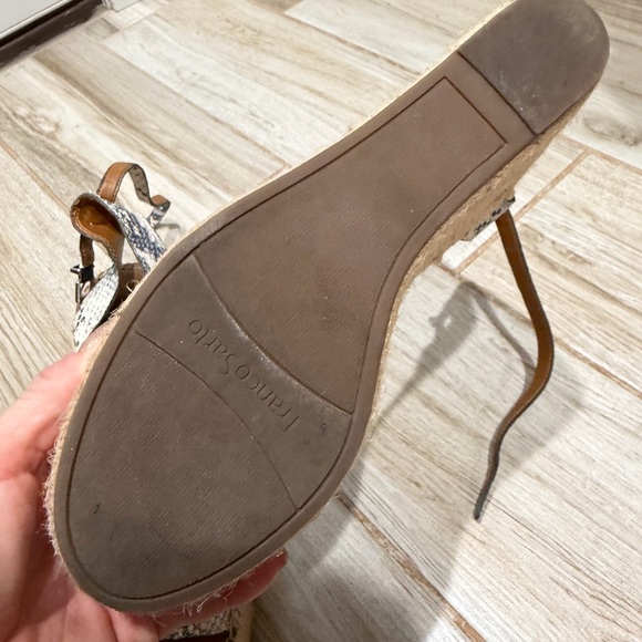 Women's Snakeskin Wedge Sandals Franco Sarto - Picture 4 of 7